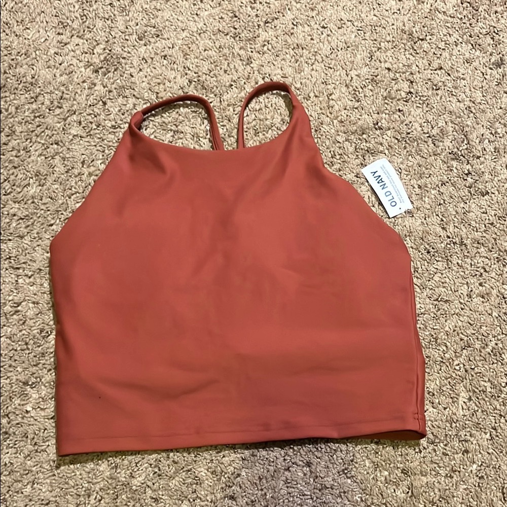 Old Navy Size Medium Rust Tank Top With Built in Bra